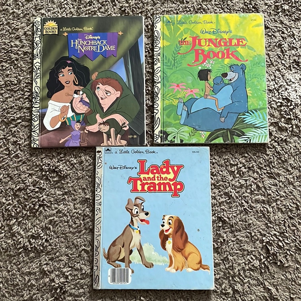Lot of 3 Disney Little Golden Books